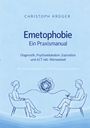 Titel: Emetophobie – Ein Praxishandbuch. Untertitel: Mit Arbeitsblättern, Diagnostik, Psychoedukation. Illustration: Zwei Personen.