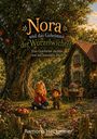"Nora und das Geheimnis der Wurzelwichtel. Eine Geschichte darüber, was uns besonders macht." Mädchen und Wichtel sitzen.