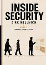 Text: "INSIDE SECURITY", "DIRK HELLMICH", "BAND II", "ZUKUNFT ODER ILLUSION". Illustration: Drei Personen, nacheinander gehend.