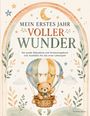 "Mein erstes Jahr voller Wunder" steht oben. Darunter ein Teddy in einem Heißluftballon, umringt von Sternen und Pflanzen.