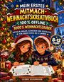 "Mein erstes Mitmach-Weihnachtskreativbuch" zeigt zwei Kinder, die an einem Tisch Rätsel lösen.