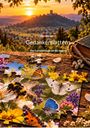 Texte: Thorsten Lux, Gedankenflattern, Das Ganze ist mehr als die Summe. Ein Buch, Sonnenuntergang, Puzzle mit Blumen und Insekten.
