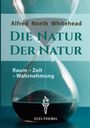 "Alfred North Whitehead, Die Natur der Natur, Raum – Zeit – Wahrnehmung." Sanduhr und Logo mit Fackel unten mittig.