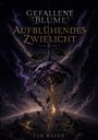 Gefallene Blume: Aufblühendes Zwielicht 2. Eine einzelne Blume über einem stürmischen Hintergrund. Autor: Tim Bayer.