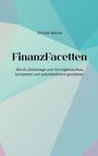 Text: "FinanzFacetten" - Ratgeber zur selbstbestimmten Geldanlage. Hintergrund: geometrische, farbige Formen.
