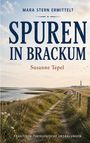 „Mara Stern ermittelt: Spuren in Brackum“ von Susanne Tepel, praktisch-theologische Erzählungen. Ein Weg entlang einer Küste mit Leuchtturm.