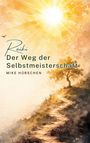 "Reiki Der Weg der Selbstmeisterschaft Mike Hübschen." Illustration eines Weges unter strahlender Sonne mit Baum.