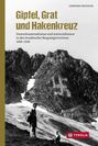 Titel: "Gipfel, Grat und Hakenkreuz". Thema: Deutschnationalismus und Antisemitismus 1869–1938. Schwarzweiß-Berglandschaft.