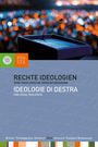 "RECHTE IDEOLOGIEN", "IDEOLOGIE DI DESTRA". Ein Podium mit Mikrofon vor einem verschwommenen Publikum.