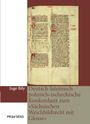 "Deutsch-lateinisch-polnisch-tschechische Konkordanz zum 'Sächsischen Weichbildrecht mit Glosse'. Autor: Inge Bily." Buchcover mit historischer Manuskriptseite.