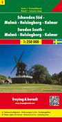 : FuB Schweden 01 Süd, Malmö, Helsingborg, Kalmar 1 : 250 000. Autokarte, KRT