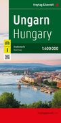 : Ungarn, Straßenkarte 1:400.000, freytag & berndt, KRT