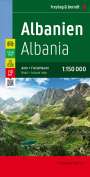 : Albanien, Straßen- und Freizeitkarte 1:150.000, freytag & berndt, KRT
