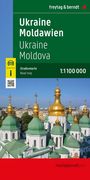 : Ukraine - Moldawien, Straßenkarte 1:1.000.000, freytag & berndt, KRT