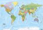 : World map, political - physical, english, 1:20.000.000, Poster, freytag & berndt, KRT