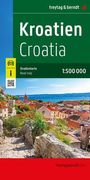 : Kroatien, Straßenkarte 1:500.000, freytag & berndt, KRT