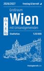 2026/2027, Großraum Wien mit Umlandgemeinden, Stadtatlas 1:20 000. Skizze eines großen historischen Gebäudes.