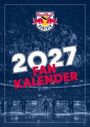 2027 FAN KALENDER. Oben ein Logo mit "Red Bull München". Darunter Sportler in einer Arena vor Publikum.