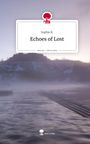 Titel "Echoes of Lost" von Sophie R. mit Logo oben, darunter neblige Landschaft mit Wasser.