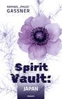 "Spirit Vault: JAPAN" in markanter Schrift, lila Blume im Aquarellstil mit zarten Blättern im Hintergrund.