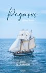 „Pegasus, Bitterer Zucker“ von Marie de la Bruyère; Schiff mit weißen Segeln auf offenem Meer.