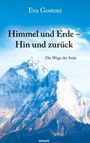Text: "Eva Gostoni. Himmel und Erde – Hin und zurück. Die Wege der Seele." Bild zeigt schneebedeckte Bergspitze.