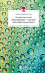 Hundemama und Menschenkind – was man nicht alles fressen kann. Bunte Tropfenmuster, Logo von story.one unten.