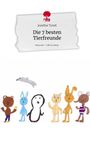 Text: Josefine Trestl, Die 7 besten Tierfreunde. Illustration: Bär, Hase, Pinguin, Robbe, Katze, Elefant in bunten Farben.