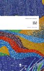 „Milena Irene Lahmeyer, Ilé“ über bunter Mosaik-Hintergrund mit Wellen aus roten, blauen, grünen und gelben Fliesen.