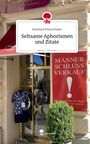 „Seltsame Aphorismen und Zitate“, darunter Mannequin mit blauem Hemd, rotes Schild „Männer Schlussverkauf“.