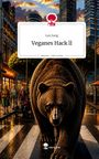 "Veganes Hack II" von Leo Jung. Ein großer Bär auf einem Zebrastreifen in einer Stadt, Menschen im Hintergrund.