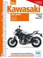 Text Werbung für Reparaturanleitung: Kawasaki Z650, Z650RS. Bild eines Motorrads von der Seite.