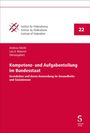 "Kompetenz- und Aufgabenteilung im Bundesstaat" beschreibt ein Buchcover mit rotem Hintergrund und einem Institut-Logo.