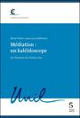 Texte oben: Collection lausannoise. Titel: "Médiation: un kaléidoscope". Illustration mit blauem Hintergrund.