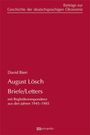 August Lösch: August Lösch - Briefe/Letters, Buch