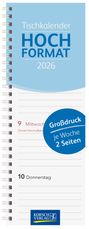 : Tischkalender Hochformat Großdruck 2026, KAL