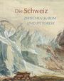 Die Schweiz: Zwischen sublim und pittoresk. Illustration von einer bergigen Landschaft mit Gletschern und Felsen.