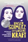 "Unser Schmerz ist unsere Kraft. Neonazis haben unsere Väter ermordet." Zwei Frauen, Illustration, Nominierung.