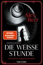 "Die weiße Stunde" von Alex Beer, Kriminalroman, Ein Fall für August Emmerich. Silhouette in einer Wendeltreppe.