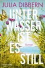 „Julia Dibbern, Unter Wasser ist es still. Roman.“ Schmetterling, Blumenwiese, Hintergrund mit Meer und Himmel.