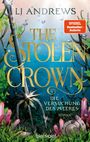 "The Stolen Crown: Die Versuchung des Meeres. Roman. L.J. Andrews, Spiegel Bestseller-Autorin." Unterwasserlandschaft mit Speer und Kristallen.