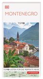 MONTENEGRO, TOP 10, Top 10-Listen für die perfekte Reise. Darunter eine Küstenlandschaft mit Bergen und roten Dächern.