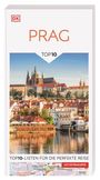 Text: "PRAG", "TOP10", "TOP10-LISTEN FÜR DIE PERFEKTE REISE", "MIT EXTRAKARTE".  
Foto der Prager Skyline mit Fluss.