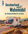 "Unruhestand mit Wohnmobil: Das Camping-Handbuch für die Rente" zeigt ein Wohnmobil auf einer Straße bei Sonnenuntergang.