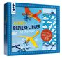 "TURBO-PAPIERFLIEGER mit Propeller. Kreativ-Set zum Sofort-Loslegen. Enthält bunte Papierflieger und Propeller."