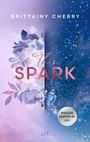 Text: "BRITTAINY CHERRY", "This SPARK", "ENGLISH EDITION BY LYX", "LYX". Hintergrund mit Blumen und Sternen.