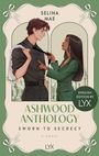 "ASHWOOD ANTHOLOGY", zwei Figuren, lächelnder Mann, Frau im Anzug in grünen und cremefarbenen Tönen.