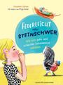 "Federleicht oder steinschwer. Wie sich gute und schlechte Geheimnisse anfühlen." Illustrationen zeigen ein Kind mit Feder und eins mit Stein.