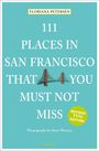 Titel: "111 Places in San Francisco That You Must Not Miss". Illustration einer roten Brücke.