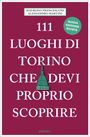 Buchtitel: "111 Luoghi di Torino che devi proprio scoprire". Illustration: Grüne Kuppel vor einem dunkelroten Hintergrund.